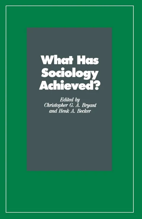 Cover of What Has Sociology Achieved?