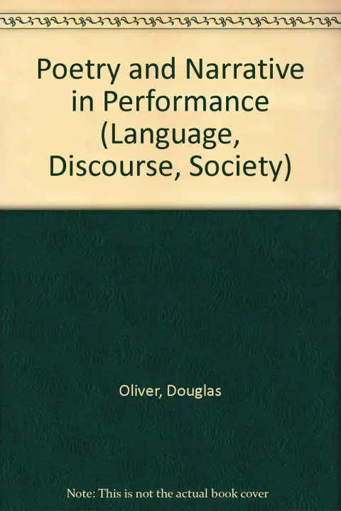 Cover of Poetry and Narrative in Performance
