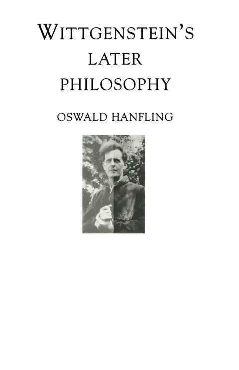 Cover of Wittgenstein's Later Philosophy