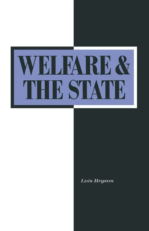 Cover of Welfare and the State