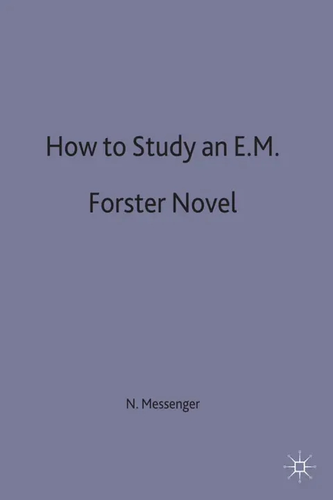 Cover of How to Study an E. M. Forster Novel
