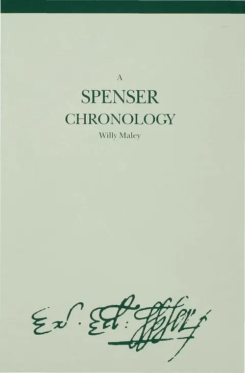 Cover of A Spenser Chronology