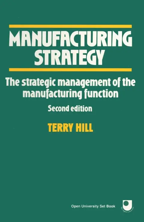 Cover of Manufacturing Strategy