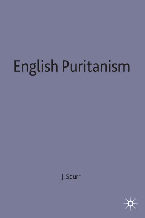 Cover of English Puritanism