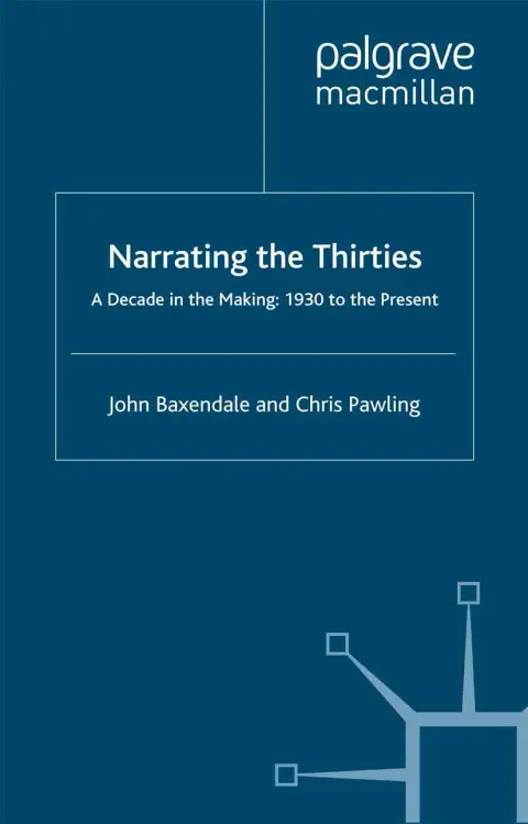 Cover of Narrating the Thirties