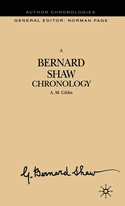 Cover of A Bernard Shaw Chronology
