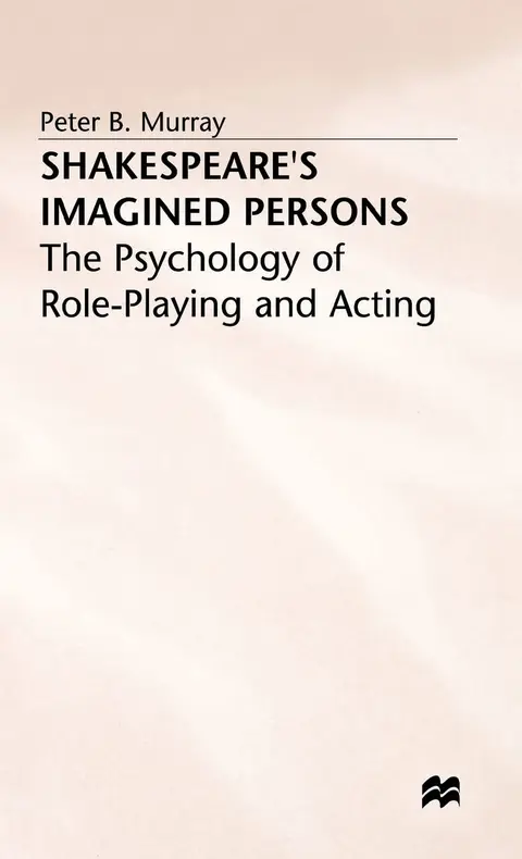 Cover of Shakespeare’s Imagined Persons