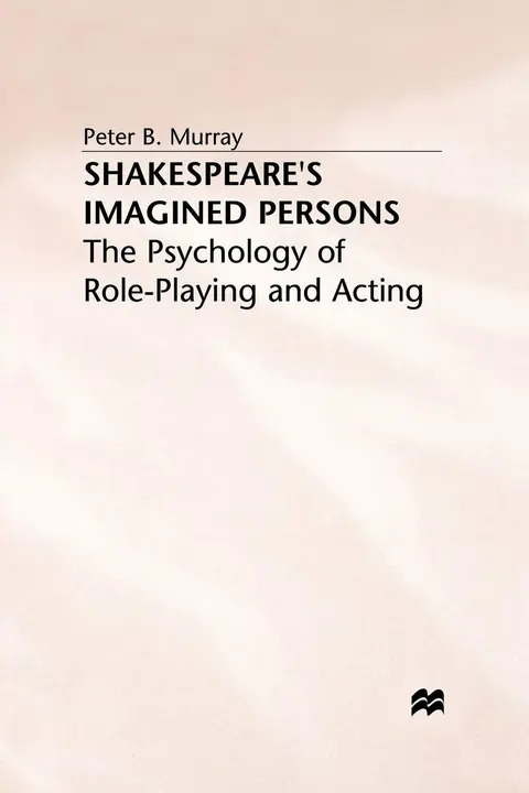 Cover of Shakespeare’s Imagined Persons