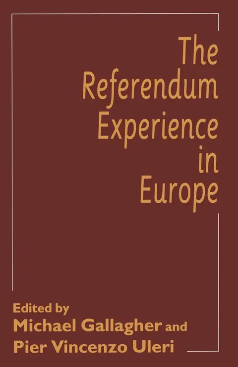 Cover of The Referendum Experience in Europe