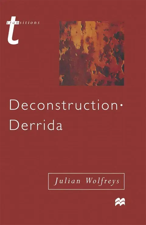 Cover of Deconstruction - Derrida