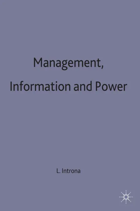 Cover of Management, Information and Power