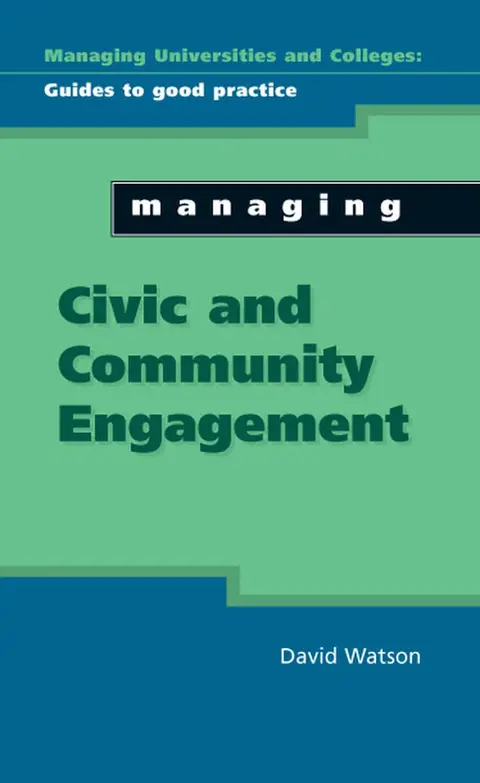 Cover of Managing Civic and Community Engagement