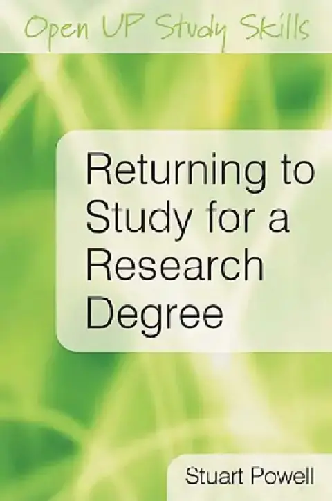 Cover of Returning to Study for a Research Degree