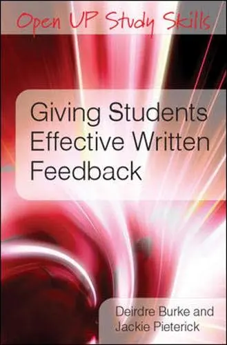 Cover of Giving students effective written feedback