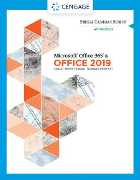 Cover of Shelly Cashman Series Microsoft Office 365 & Office 2019 Advanced