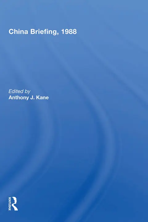 Cover of China Briefing, 1988