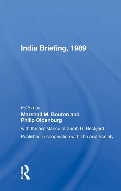 Cover of India Briefing, 1989