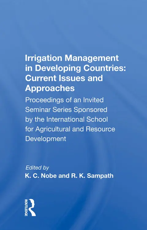 Cover of Irrigation Management in Developing Countries