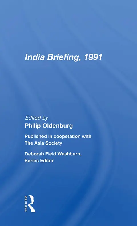 Cover of India Briefing, 1991