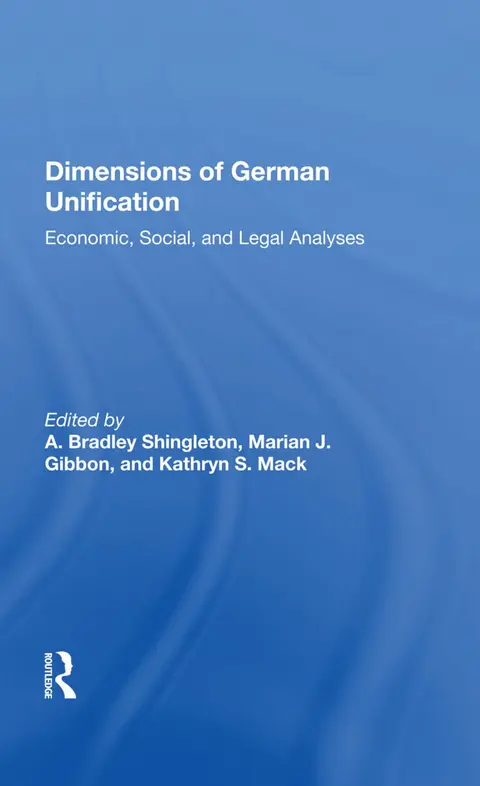 Cover of Dimensions of German Unification