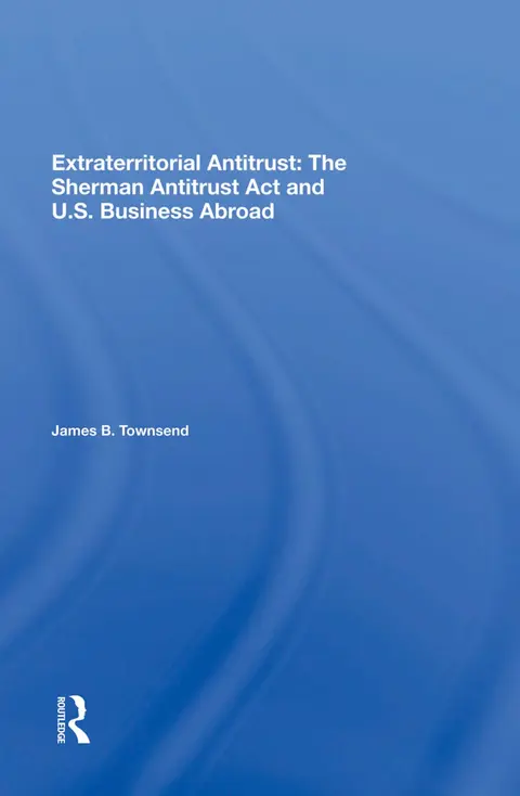 Cover of Extraterritorial Antitrust