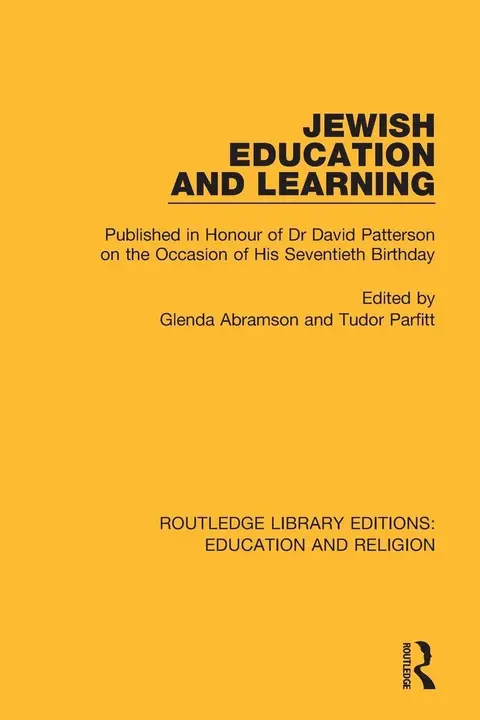 Cover of Jewish Education and Learning