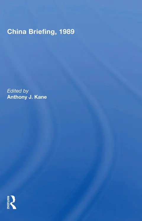 Cover of China Briefing, 1989