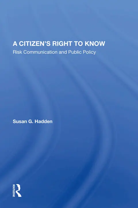 Cover of A Citizen's Right to Know