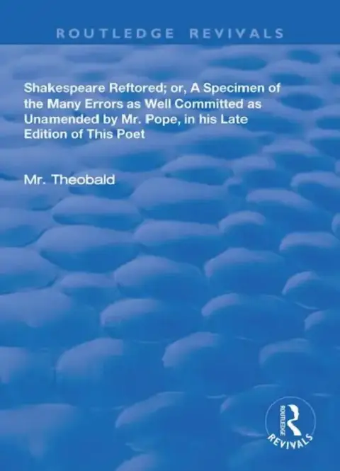 Cover of Shakespeare Restored