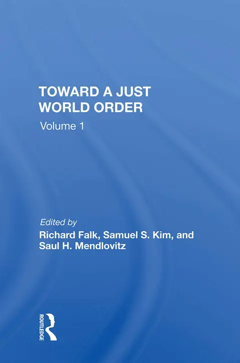 Cover of Toward A Just World Order