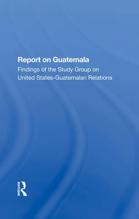 Cover of Report on Guatemala