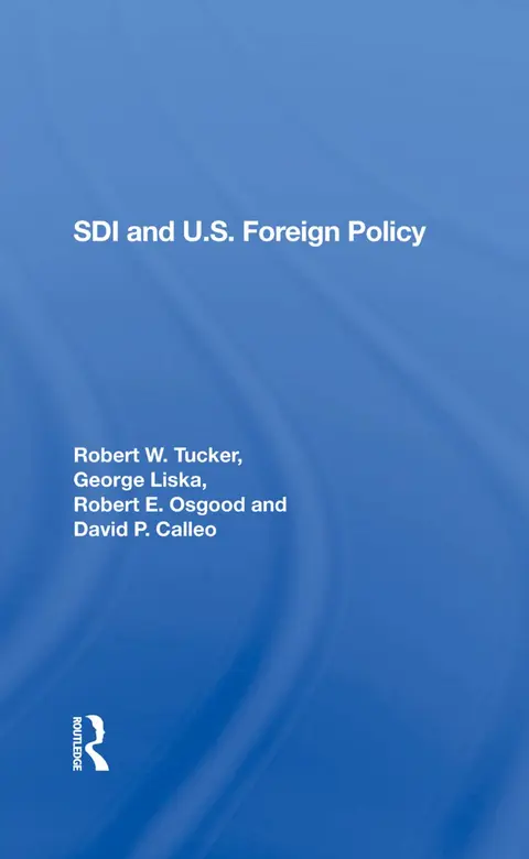 Cover of Sdi and U.S. Foreign Policy