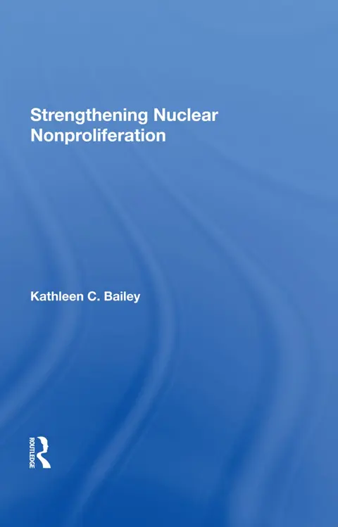 Cover of Strengthening Nuclear Nonproliferation