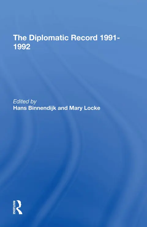 Cover of The Diplomatic Record 1991-1992