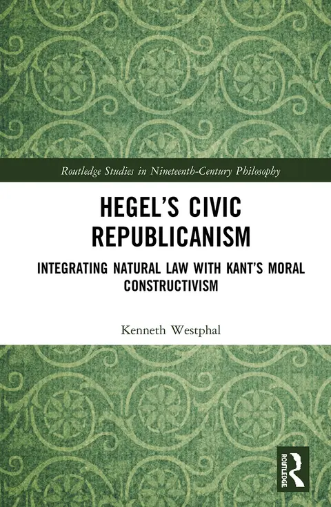 Cover of Hegel's Civic Republicanism