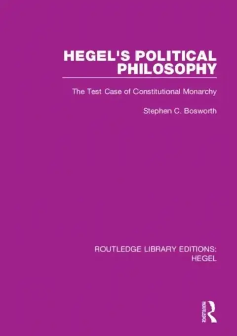 Cover of Hegel's Political Philosophy