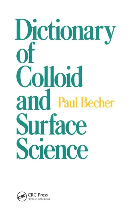 Cover of Dictionary of Colloid and Surface Science