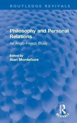 Cover of Philosophy and Personal Relations