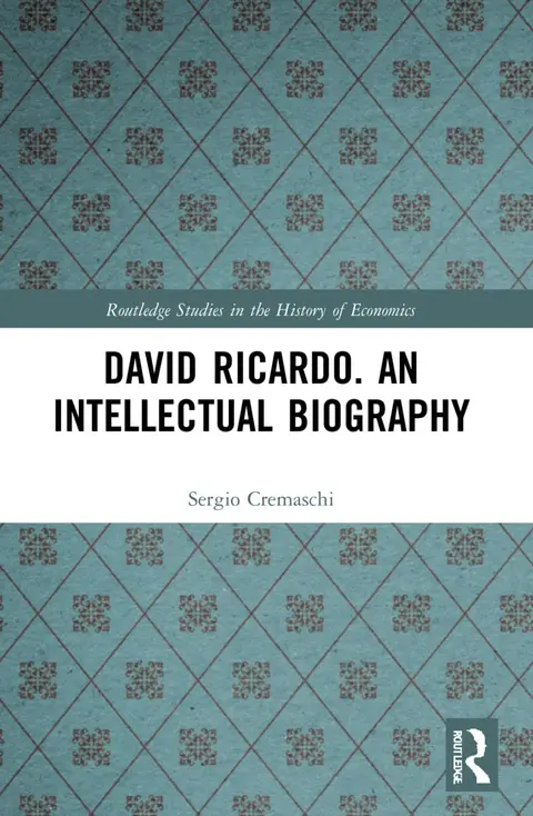 Cover of David Ricardo. an Intellectual Biography