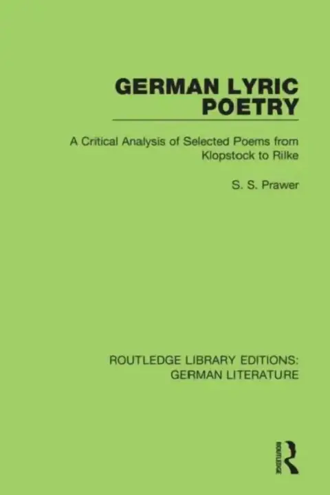 Cover of German Lyric Poetry