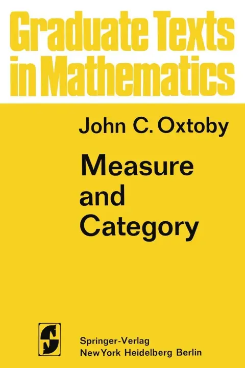 Cover of Measure and Category