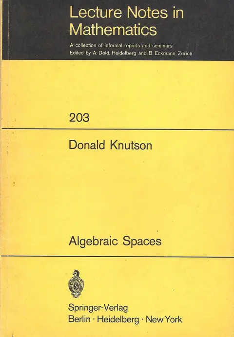 Cover of Algebraic Spaces