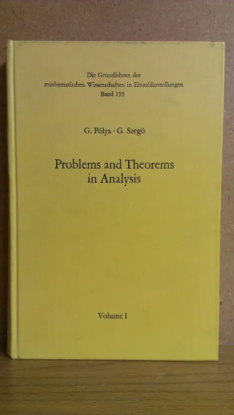 Cover of Problems and Theorems in Analysis