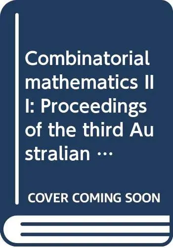 Cover of Combinatorial mathematics III