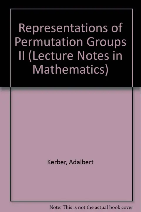 Cover of Representations of Permutation Groups II