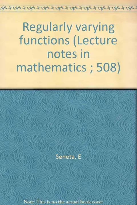 Cover of Regularly varying functions