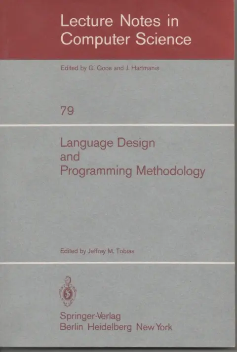 Cover of Language design and programming methodology
