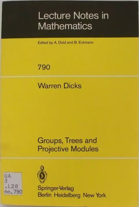 Cover of Groups, Trees and Projective Modules