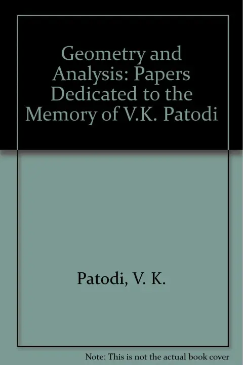 Cover of Geometry and Analysis
