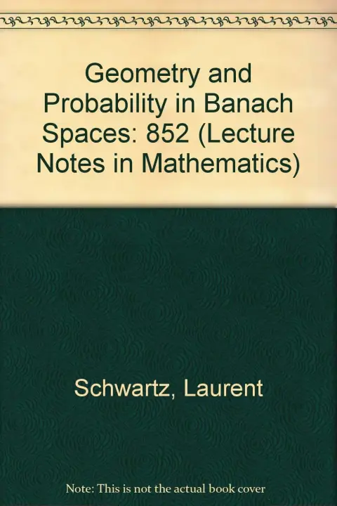 Cover of Geometry and Probability in Banach Spaces